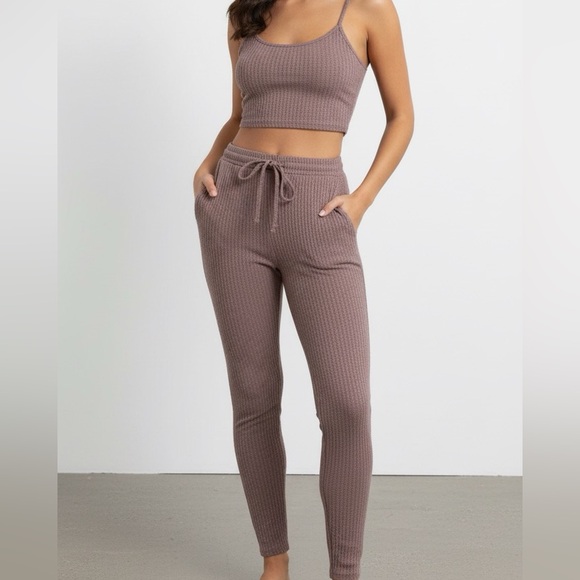 SHEIN Pants - Shein | 2 piece waffle lounge set size small